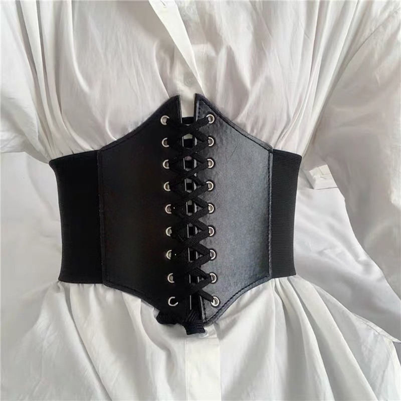 Corset Waist Cinch - Ceintures larges en Faux cuir pour