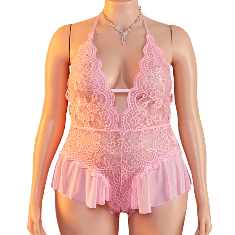 Lace Teddy Lingerie - Ensemble de lingerie sexy Teddy transparente