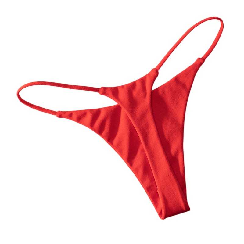 Thong Bikini Women - Culotte string en coton taille basse