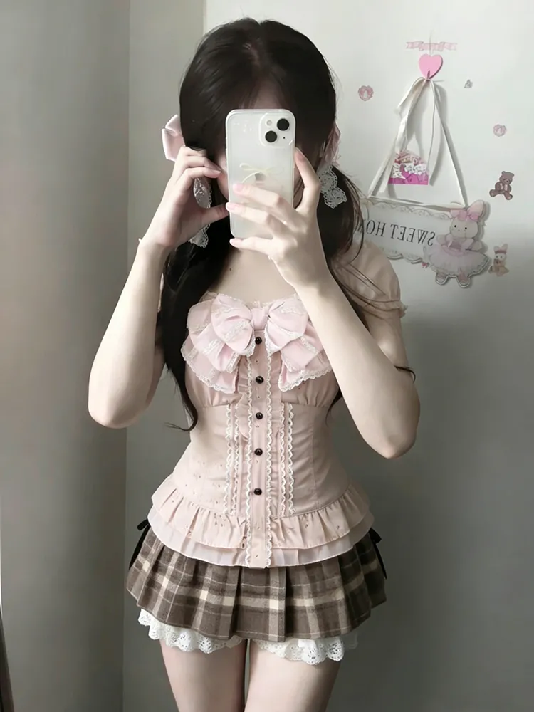 Cami Top Lace - Ensemble de trois pièces japonais pour