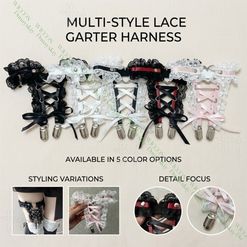 Jirai Kei Figure Ribbon Buckle - Garter Belt Set avis et prix