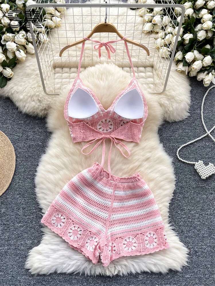 Costume 2 pièces en tricot pou - Cami Top Lace avis et prix