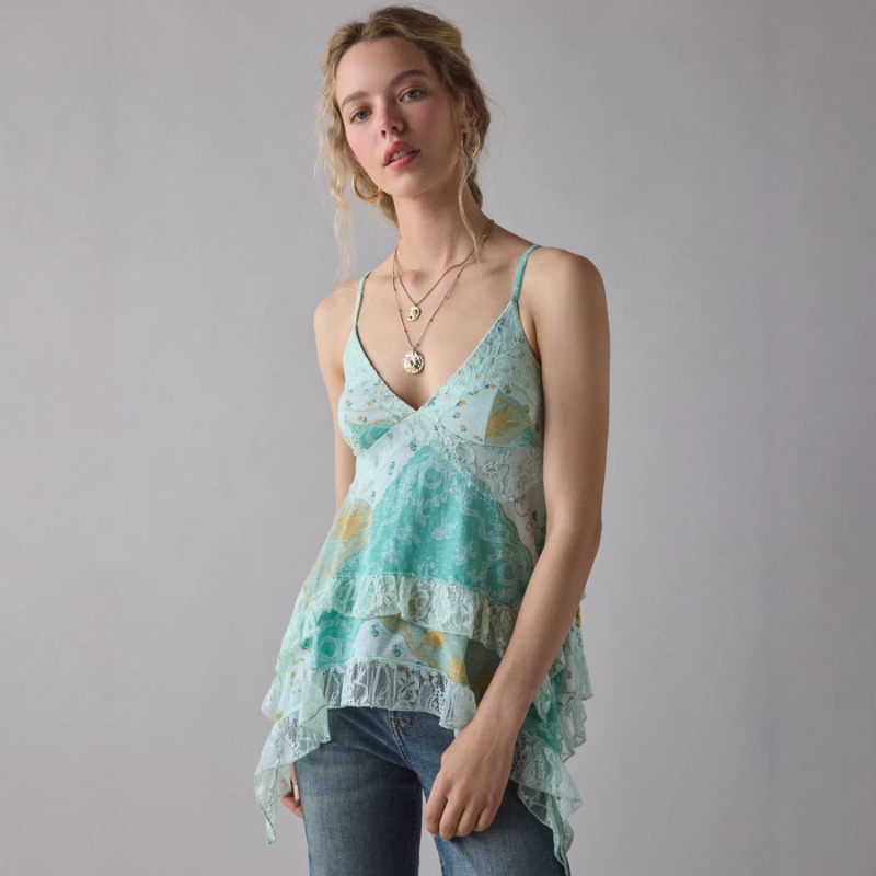 Top en mousseline de soie à fl - Cami Top Lace avis et prix