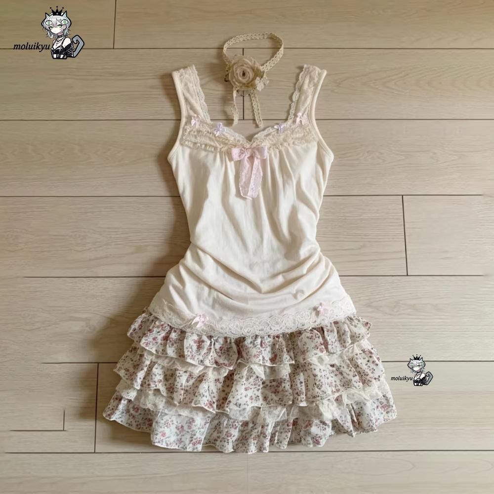 Ensemble 2 pièces Y2K pour fem - Cami Top Lace avis et prix