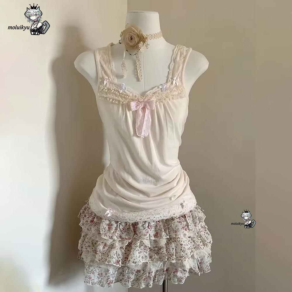 Ensemble 2 pièces Y2K pour fem - Cami Top Lace avis et prix