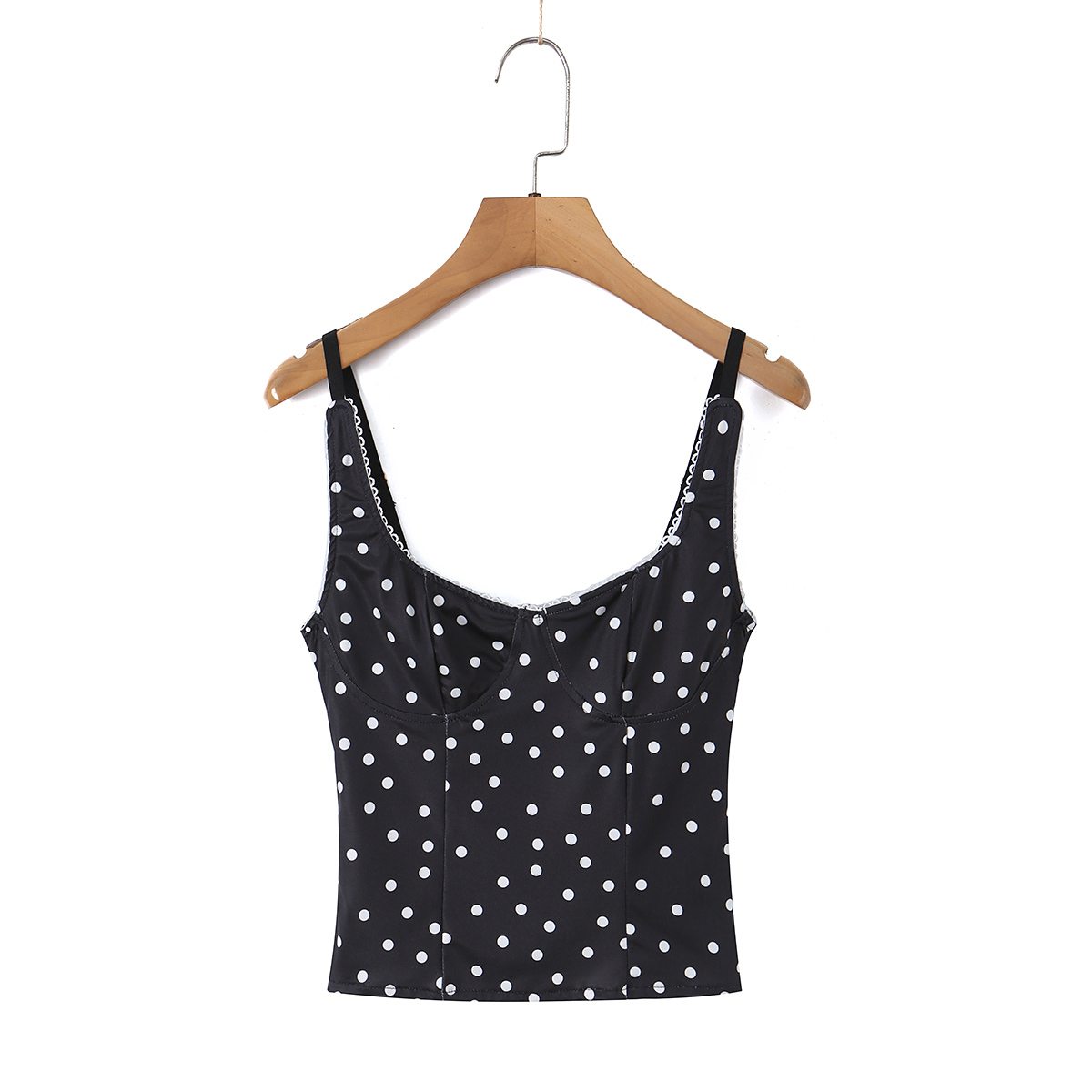 Top court corset noir à pois p - Cami Top Lace avis et prix